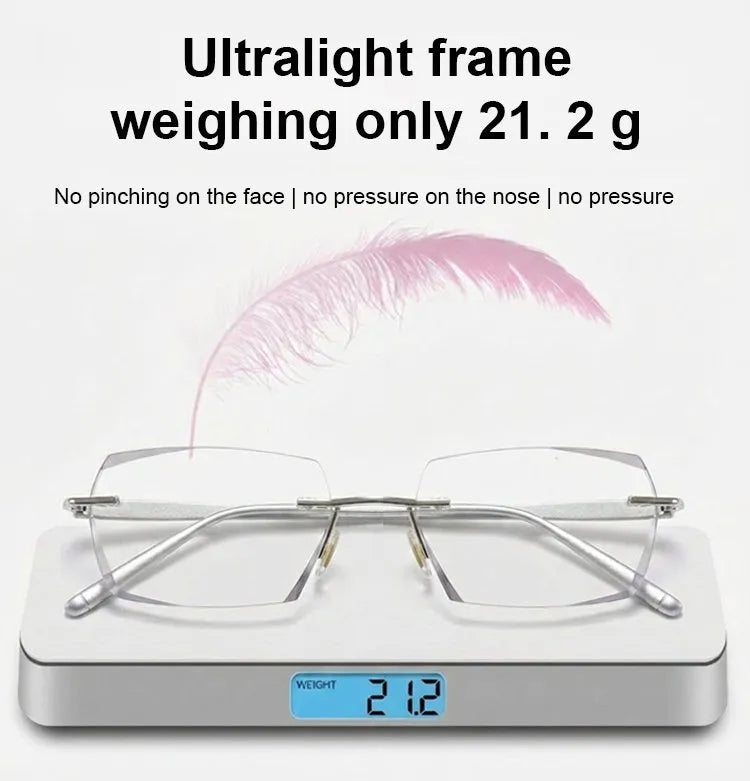 【Co-Created by Designers】Gypsophila Smart Zoom and Color-Changing Reading Glasses, Auto Focus Distance Near Progressive Multi-focus HD Vision