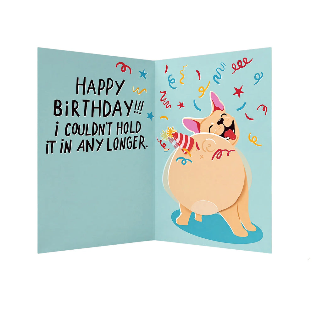 🐶Funny Farting Dog Birthday Card ✨Humorous Greeting Card for Gift Giving