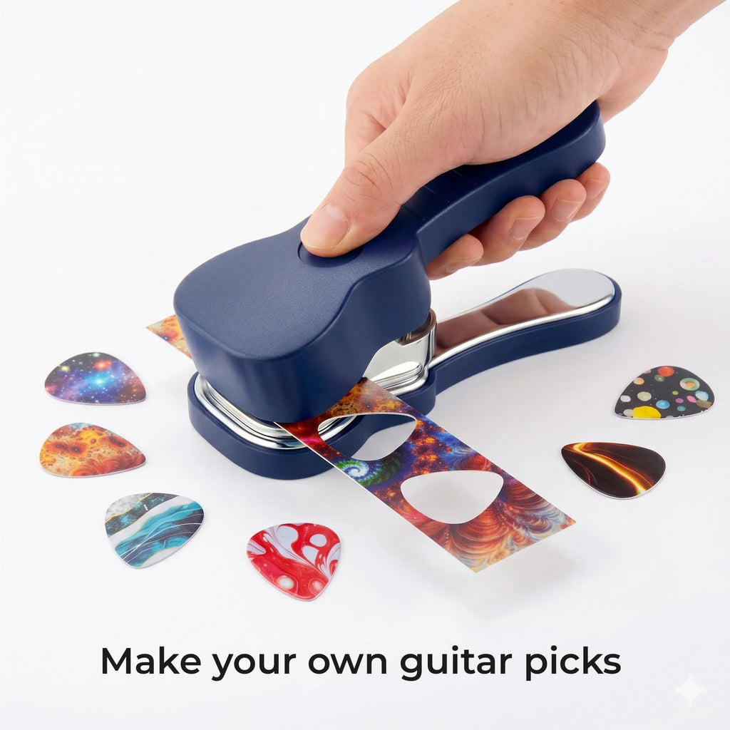 Handheld Guitar Pick Punch Accessory Kit