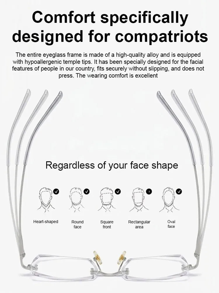 【Co-Created by Designers】Gypsophila Smart Zoom and Color-Changing Reading Glasses, Auto Focus Distance Near Progressive Multi-focus HD Vision