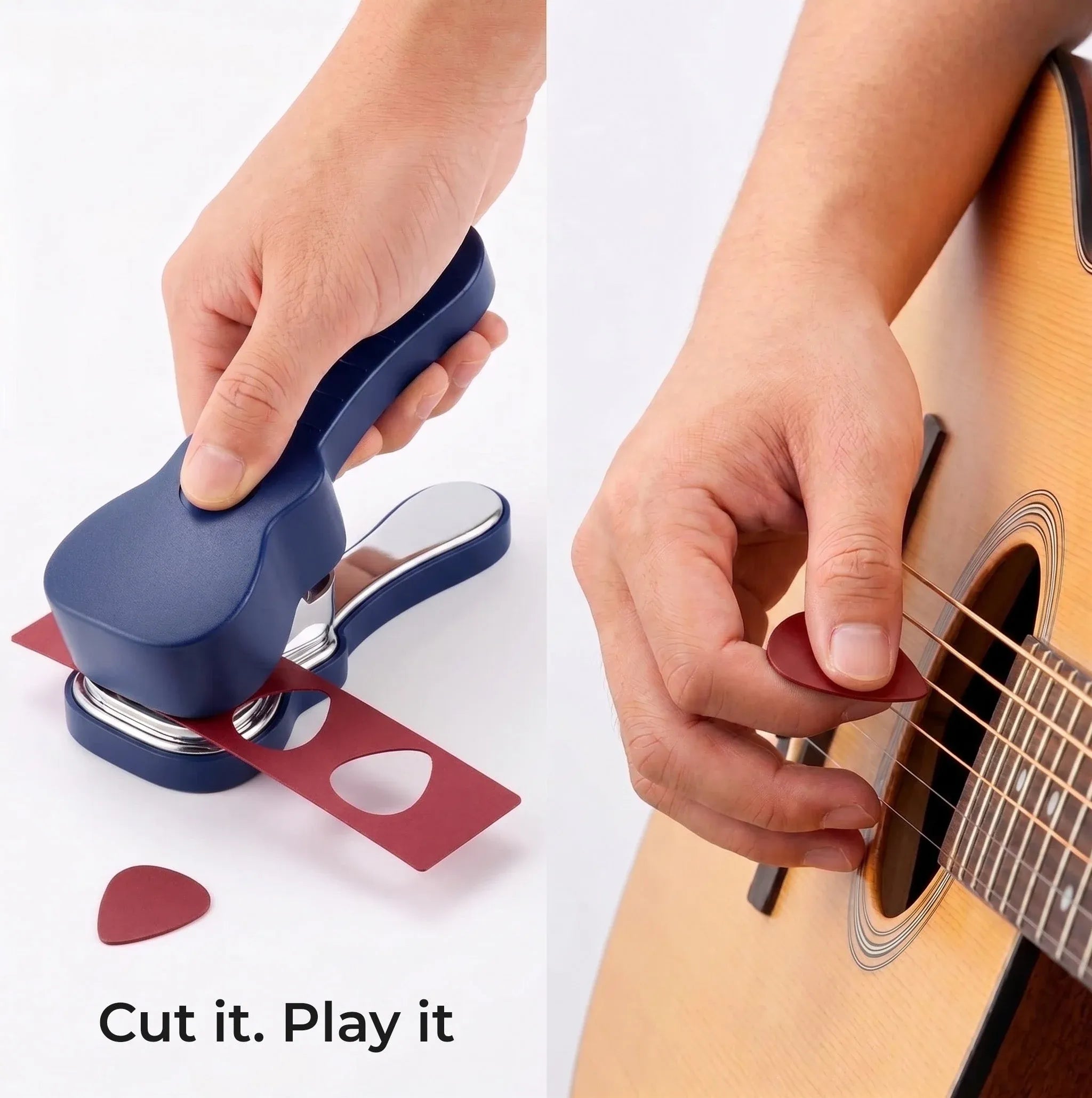 Handheld Guitar Pick Punch Accessory Kit